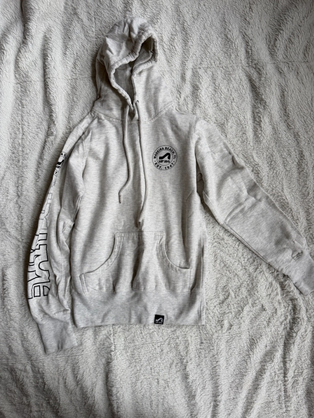 Surf Style Madeira Beach Pullover Hoodie in Heather Oatmeal